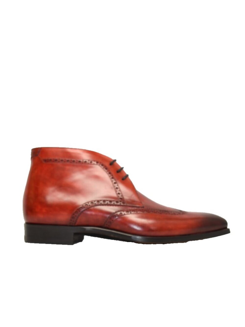 New! Magnanni Leather Brogue Wingtip Chukka 8 US Seleccion Red 19888 DD543 41